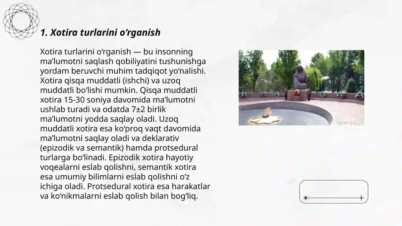 Xotira mavzusi 3