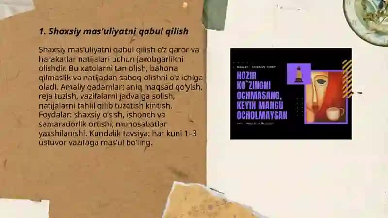 Shaxsiy mas'uliyatni qabul qilish 3