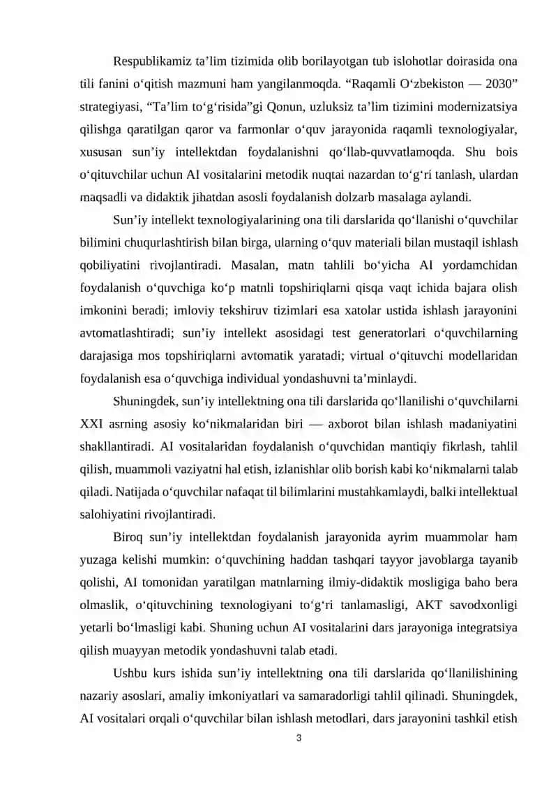 Ona tili darslarida sun’iy intellekt imkoniyatlari 3