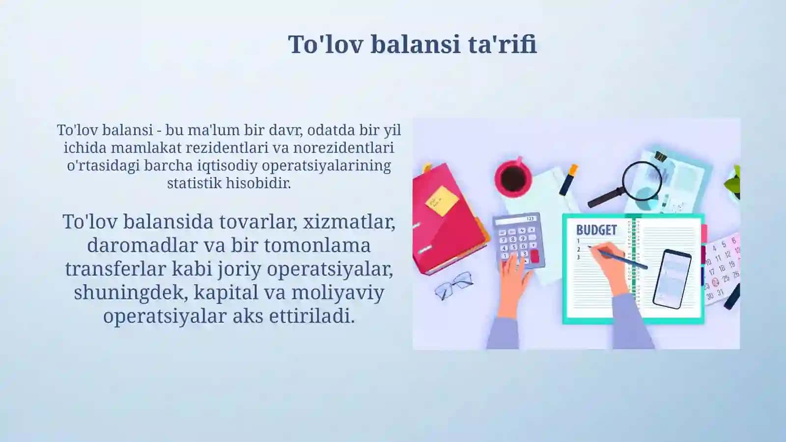 To'lov balansi tushunchasi va uning tuzilishi 3