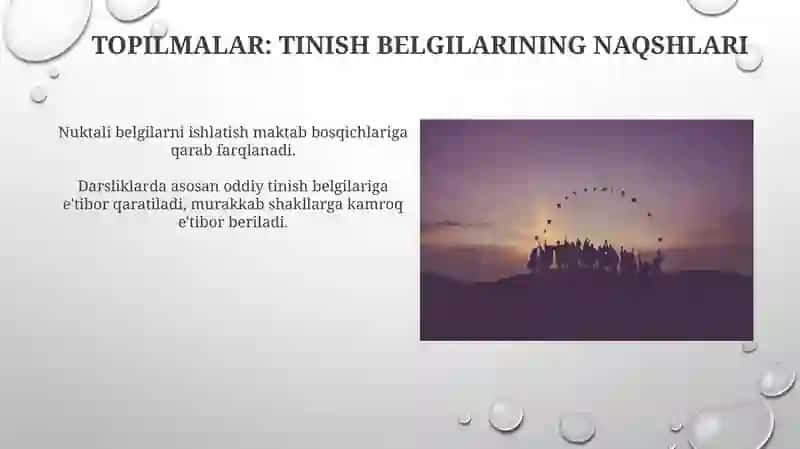 Punktuatsiyaga oid materiallar tahlil qilish 3