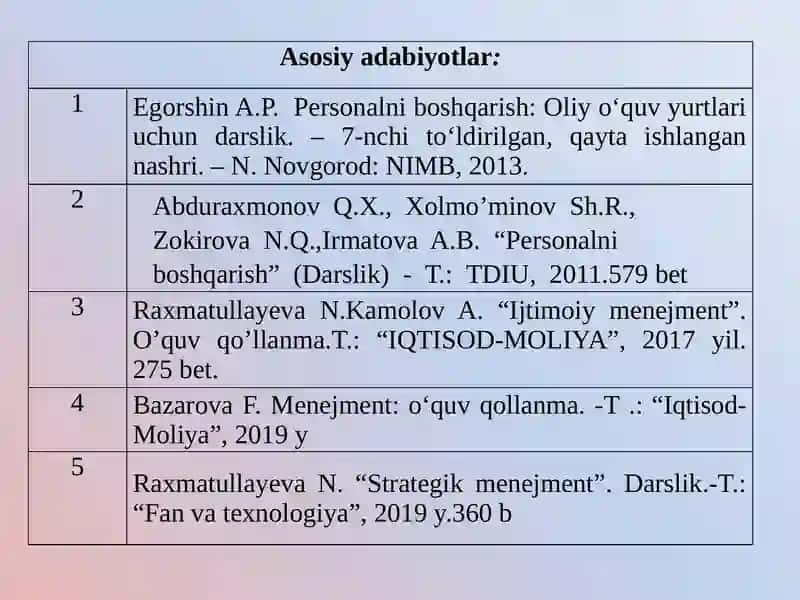 Personalni boshqarish 3