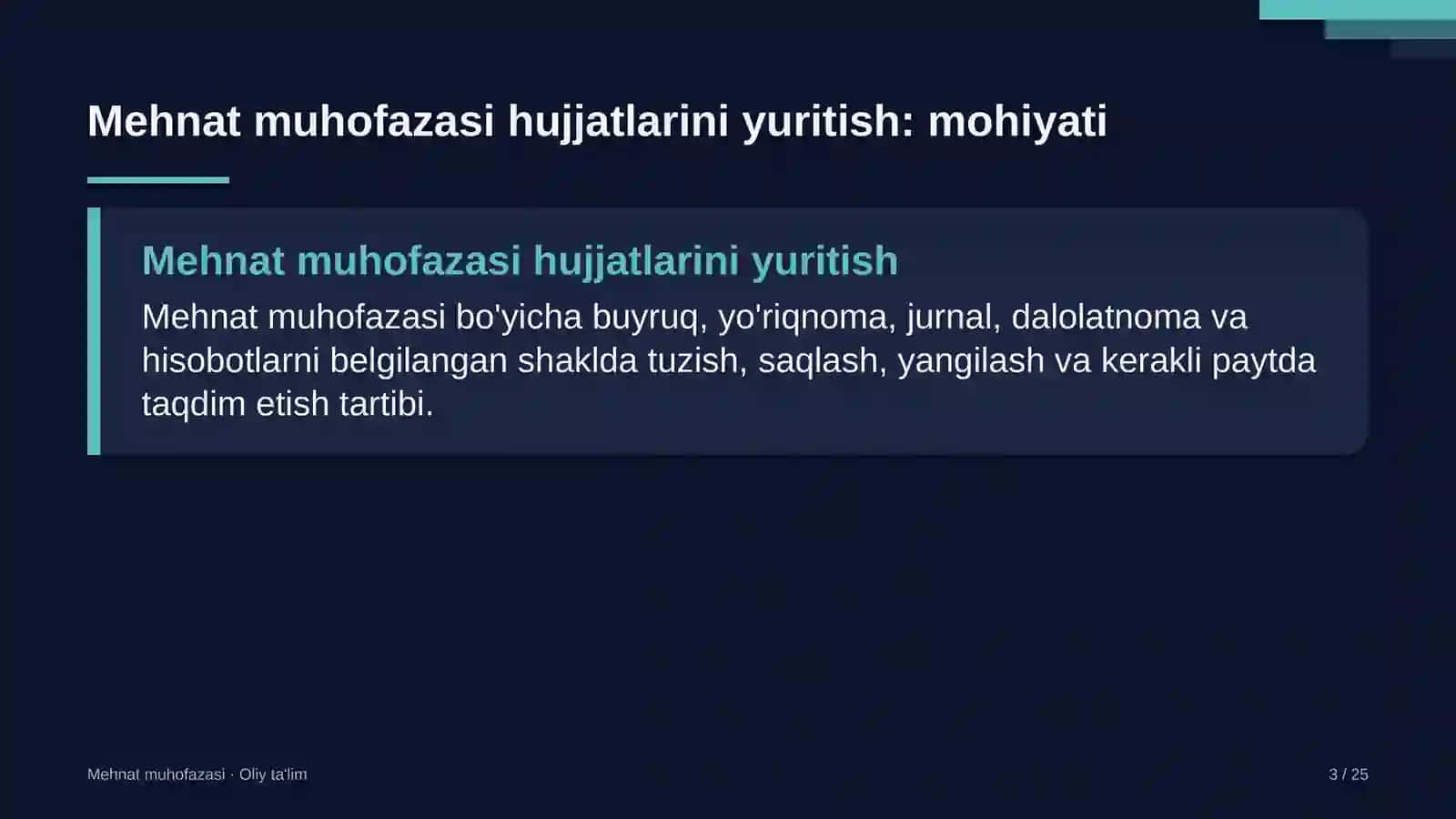 qorako'lchilikda mehnat muhofazasi hujjatlarini yuritish 1105 3