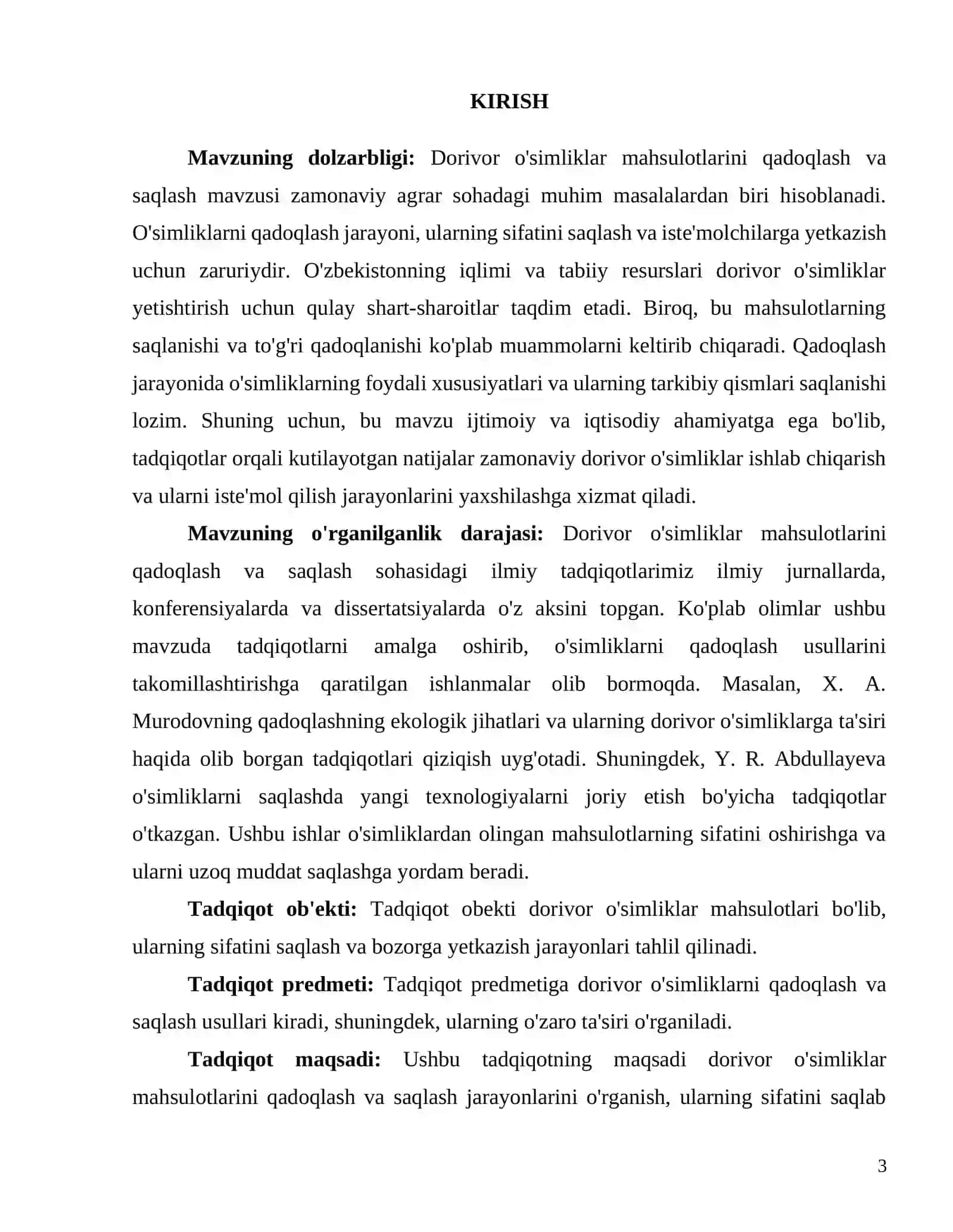 Dorivor o'simliklar mahsulotlarini qadoqlash va saqlash 3