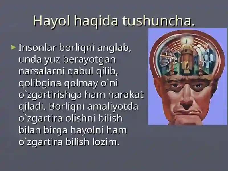 Xayol haqida tushuncha 3