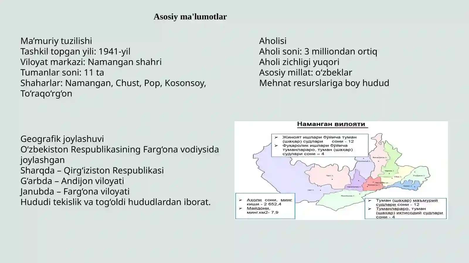 Namangan viloyatining iqtisodiy rivojlanish ko‘rsatkichlari va o‘sish sur’atlari tahlili 3