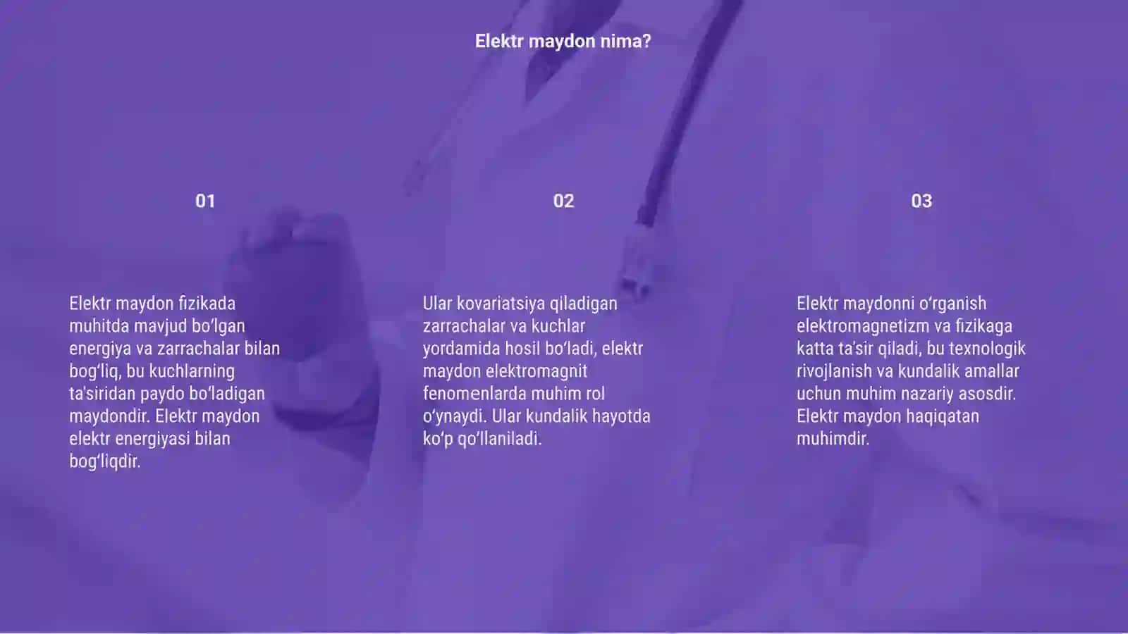 Elektr maydon 3