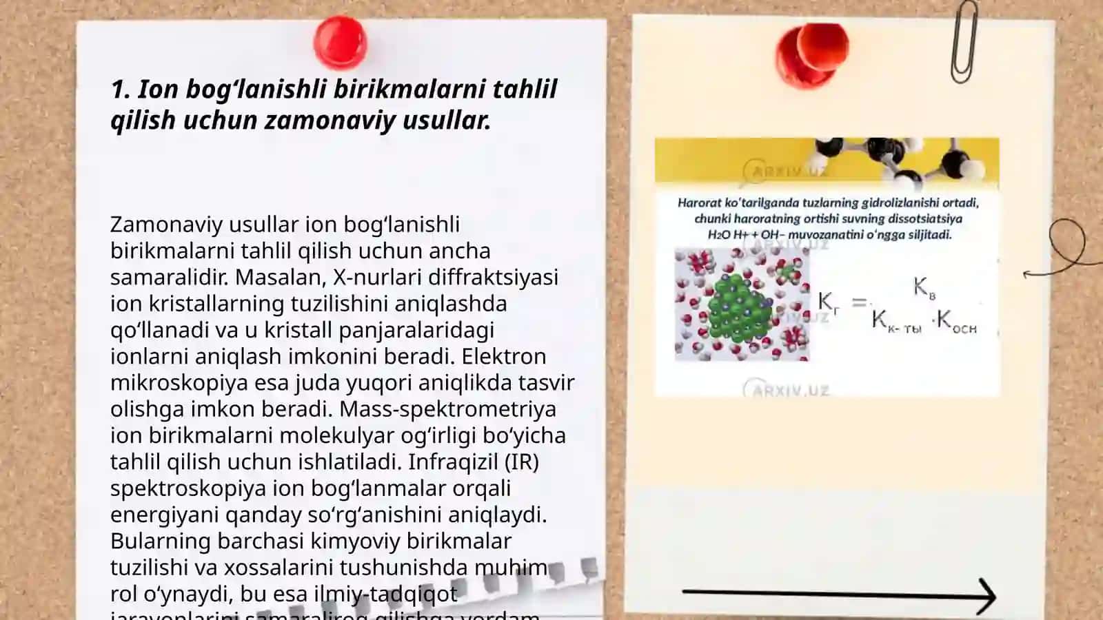 Ion bogʻlanishli birikmalarni aniqlash va tozalash 3