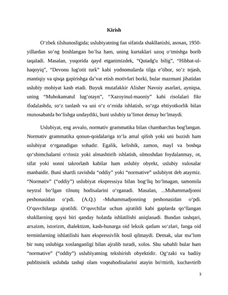 O‘zbek tilshunosligida uslubiyat 3