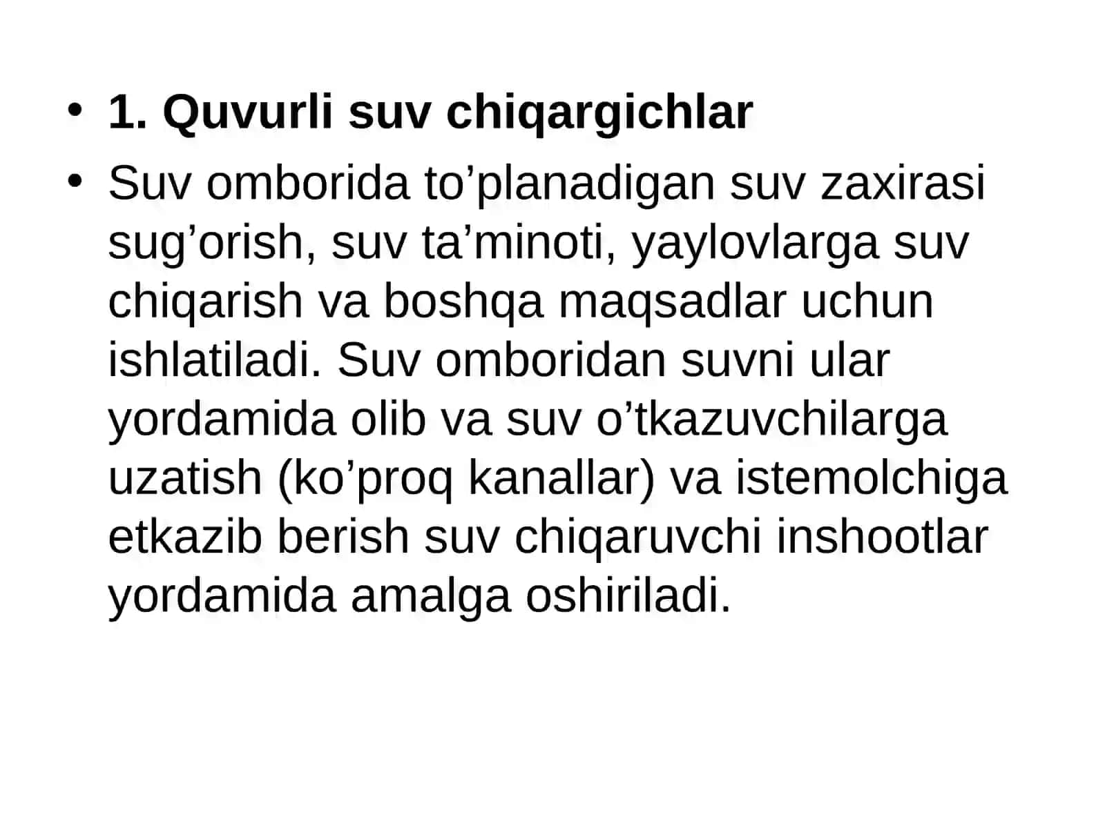 Suv chiqaruvchi inshootlar 3
