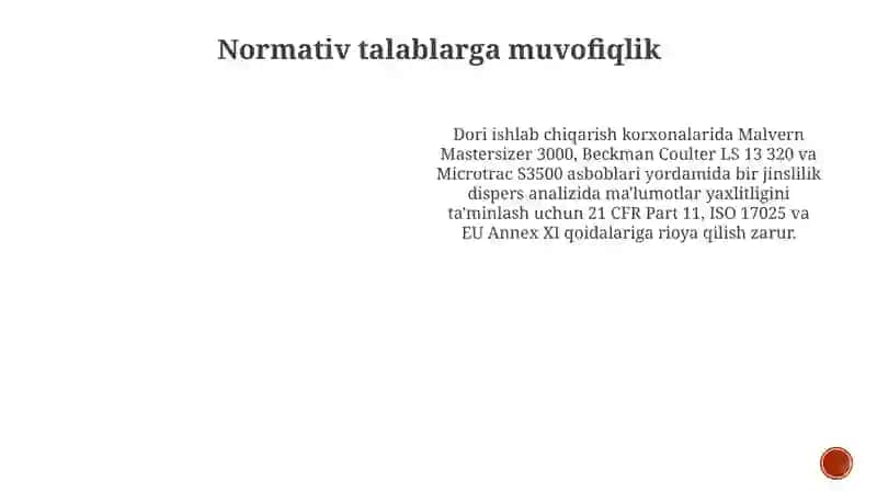 Gomogenlik Dispersiya Tahlili 3