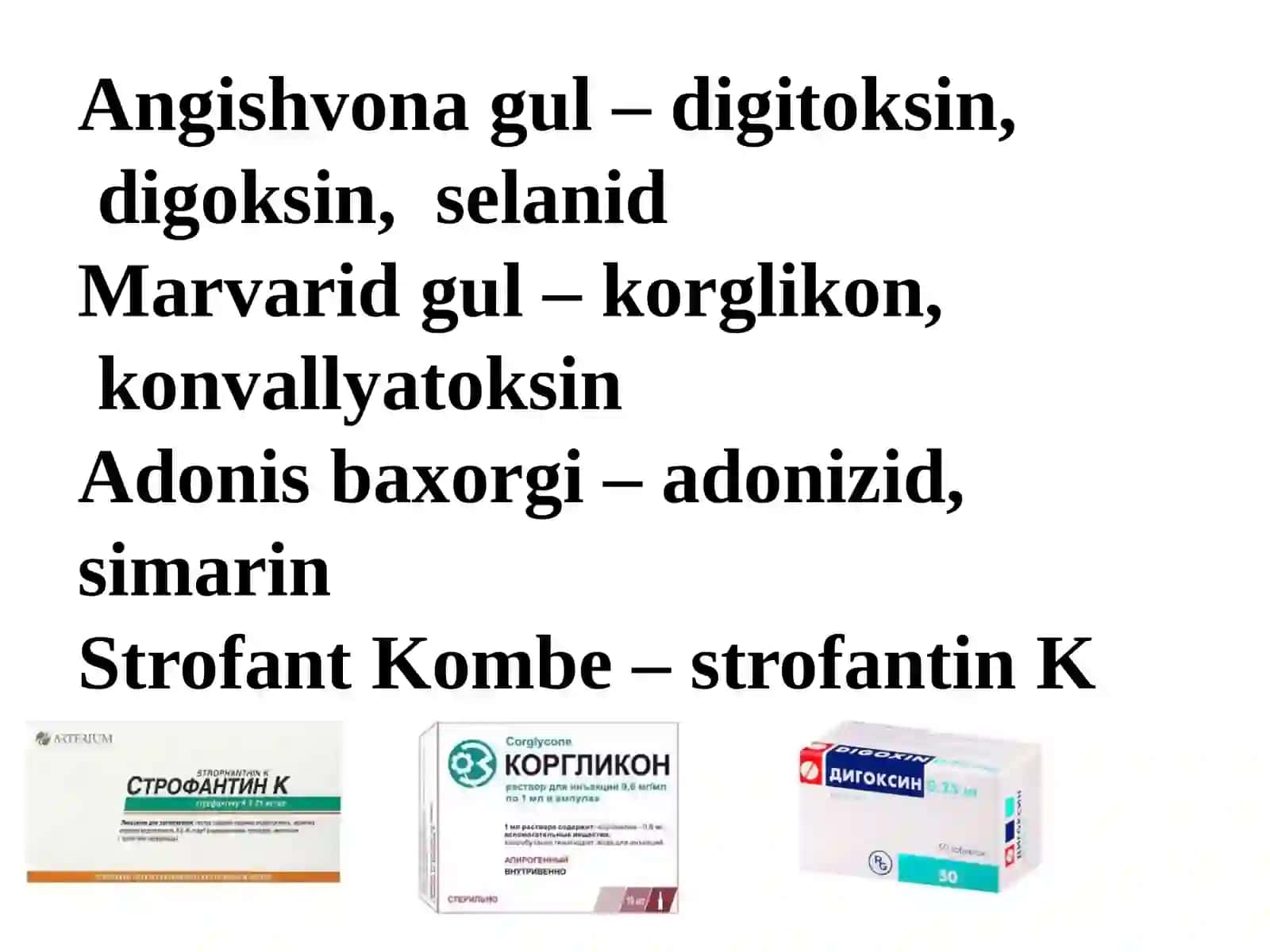 Yurak glikozidlari 3