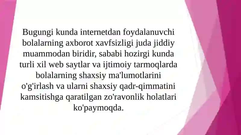 Internetdagi tahdidlardan himoyalanish (TAQDIMOT) 3
