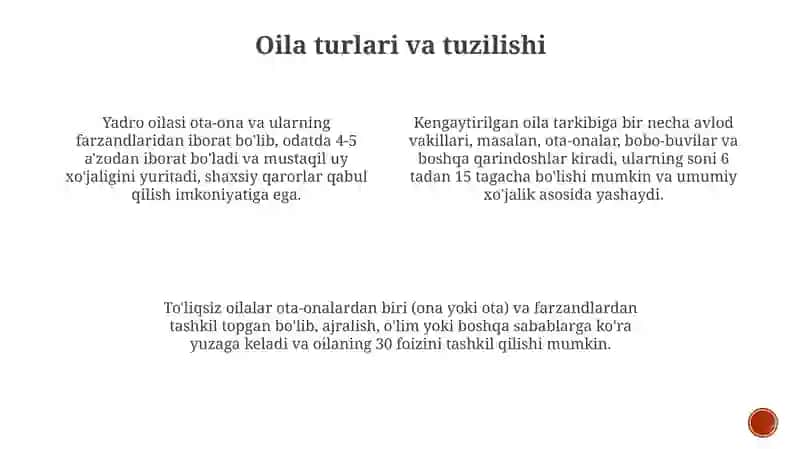 Oila tiplari va ro'llari 3