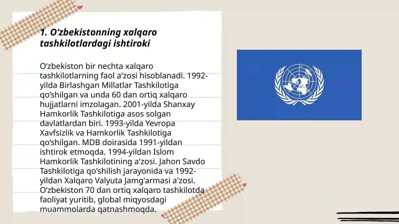 O‘zbekistonning xalqaro tashkilotlardagi ishtiroki 3