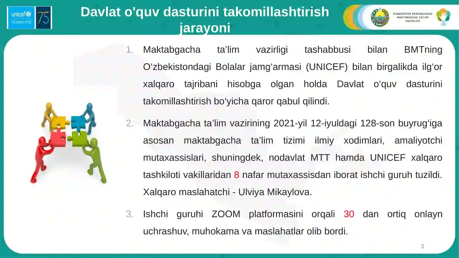 Takomillashtirilgan “Ilkqadam” davlat dasturining mazmuni 3