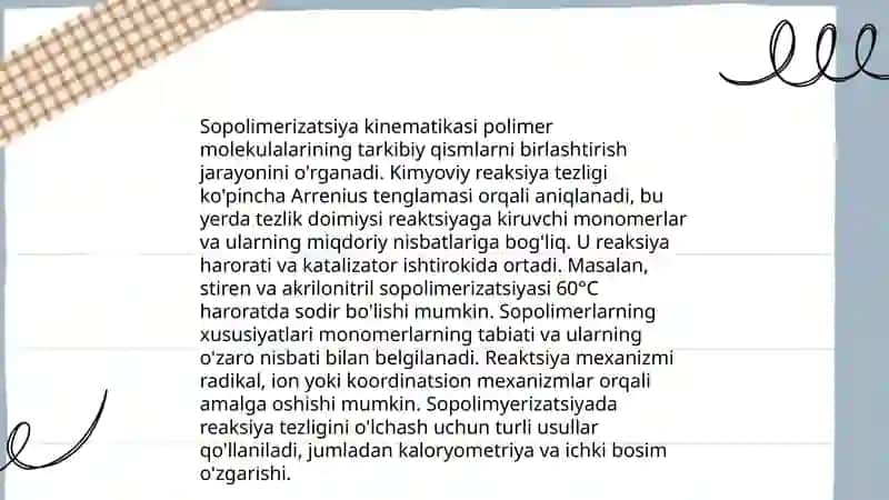 Sopolimerlanish konstantalarini hisoblash usullar 3