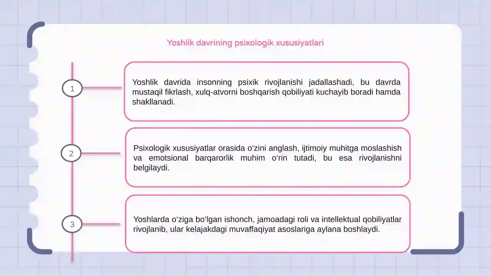 Yoshlik davrida psixik rivojlanish 3