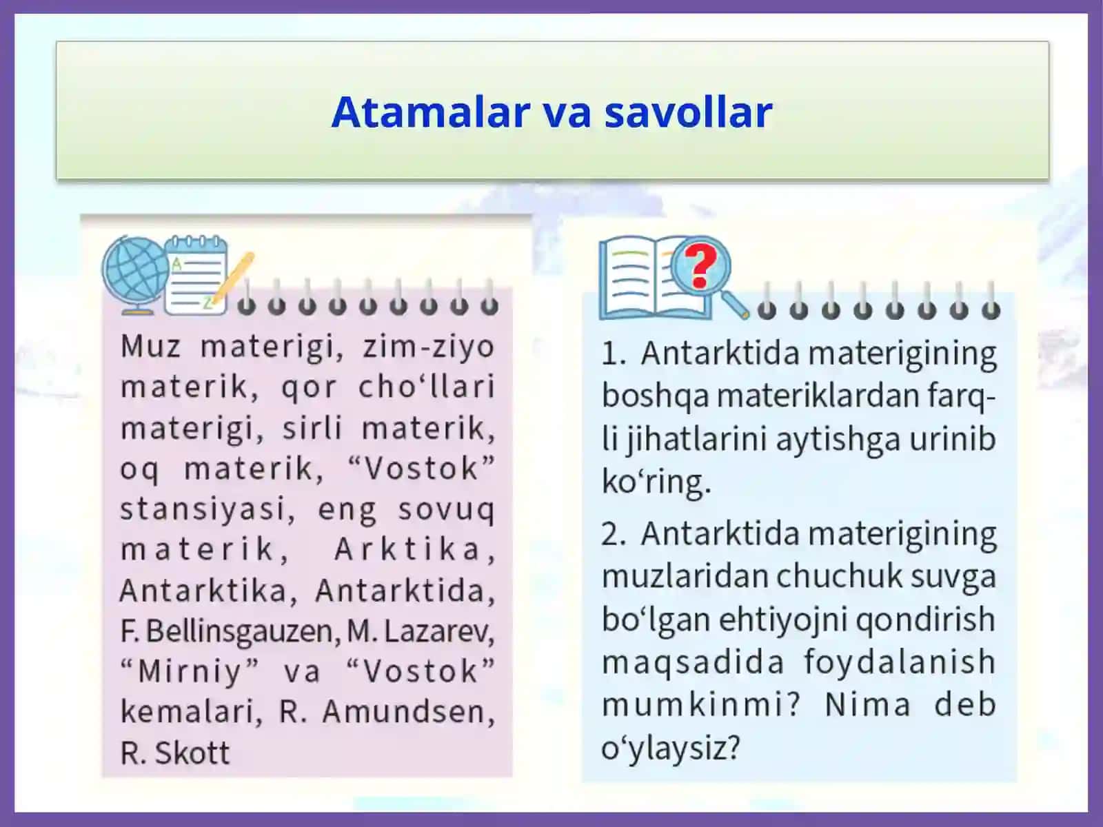 Antarktida geografik qurilishi 3