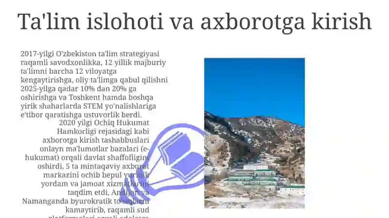 Ta'lim islohoti va axborotga kirish 3