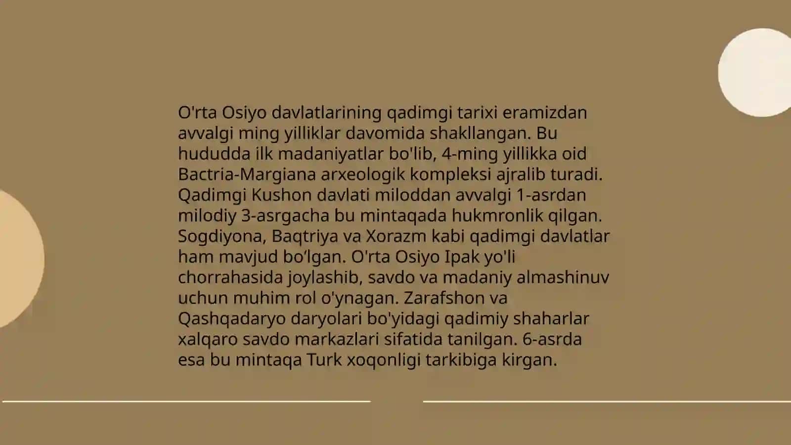O'rta Osiyo davlatlarining tarkib topishi 3