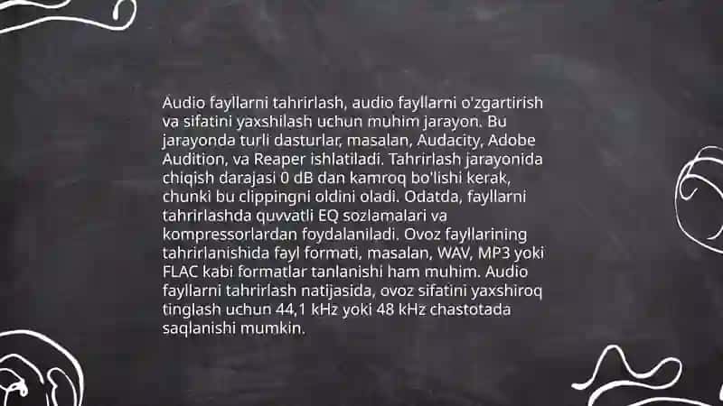 Audio va Video Materallarga Ishlov Berish 3