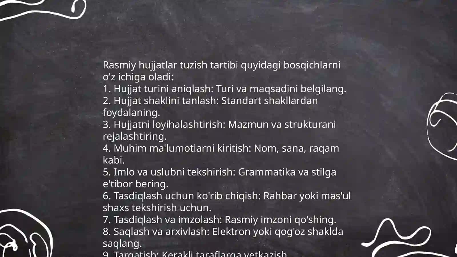 Davlat tilida ish yuritish faniga kirish 3