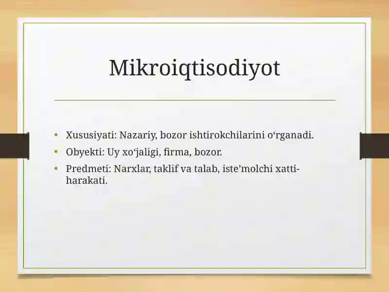 Iqtisodiy fanlar: Xususiyati, obyekti va predmeti 3
