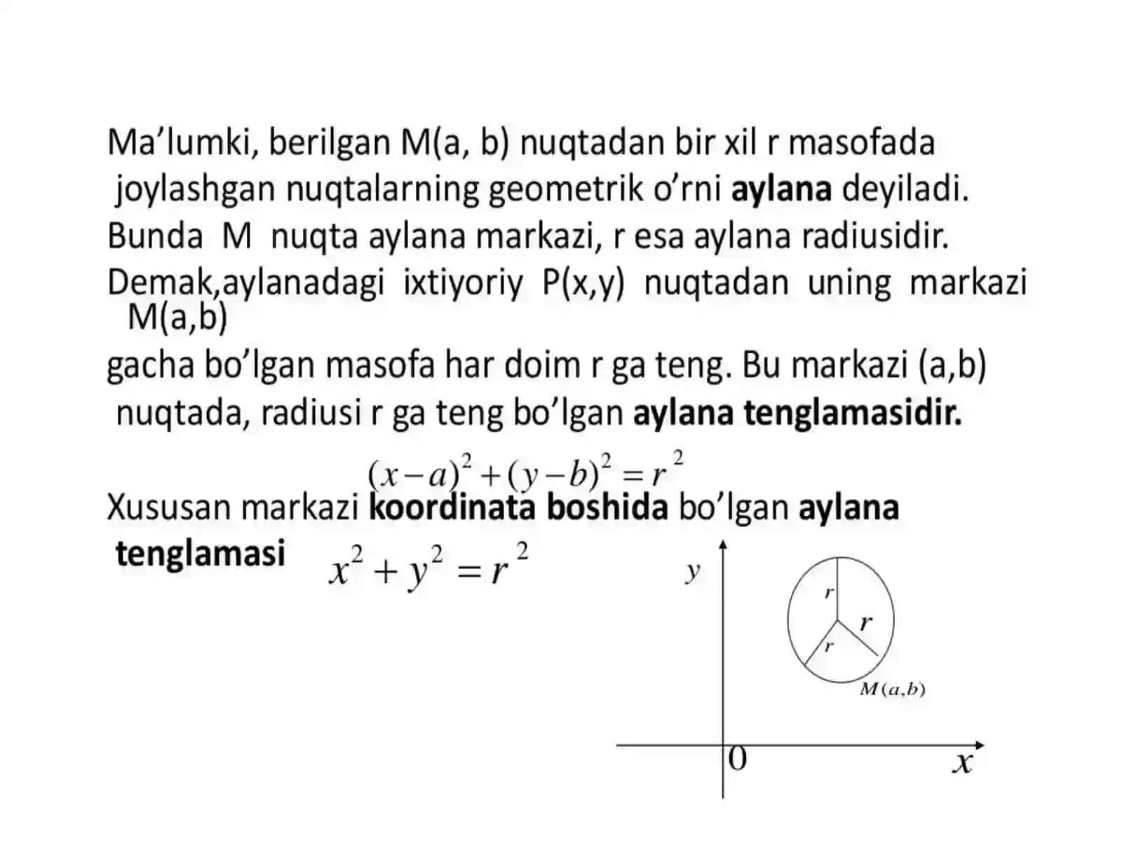 Tekislikda ikkinchi tartibli chiziqlar 3