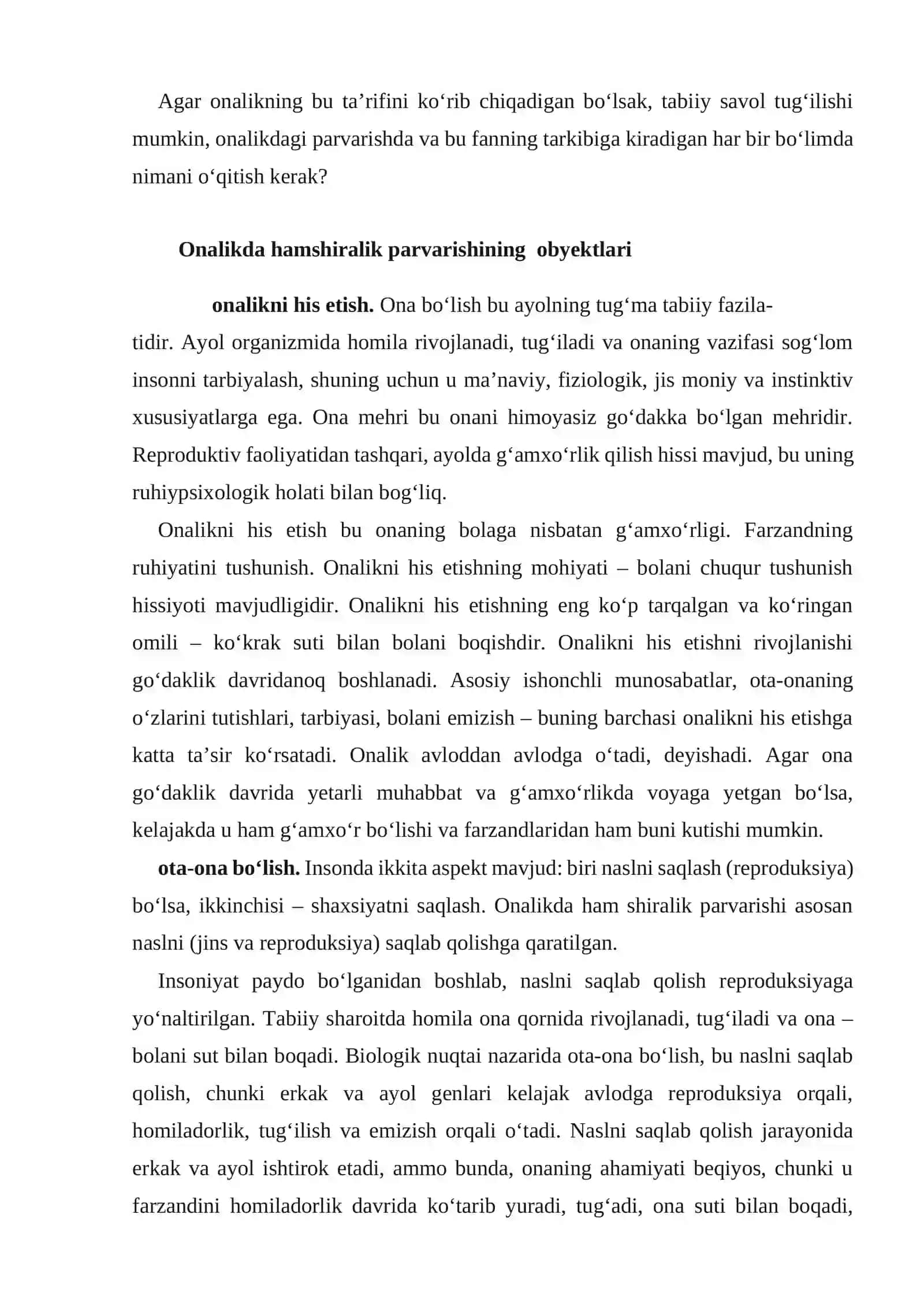 Onalik haqida tushuncha 3