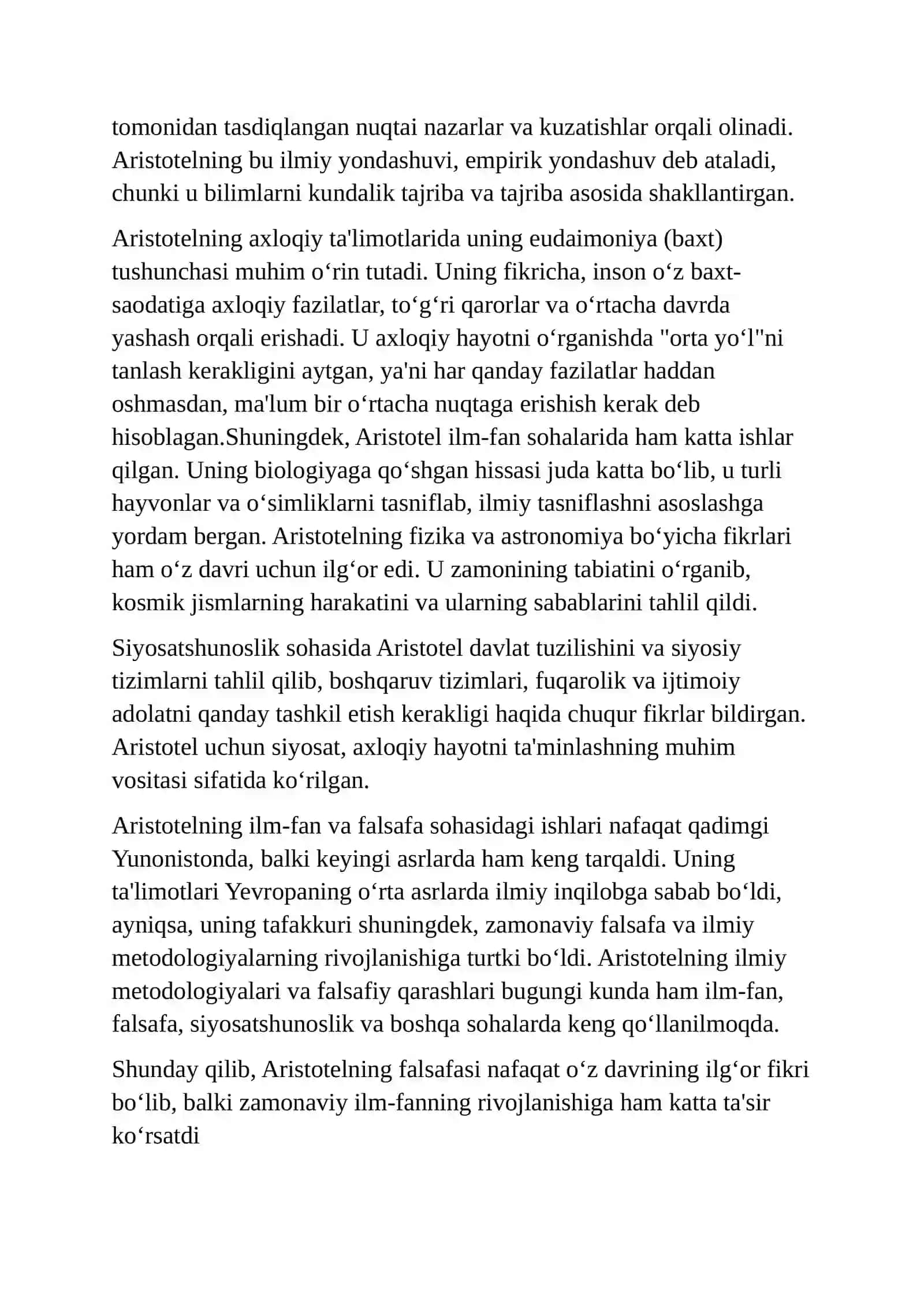 Aristotel talimoti 3