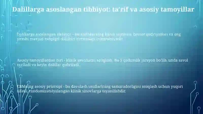 Dalillarga asoslangan tibbiyot 3