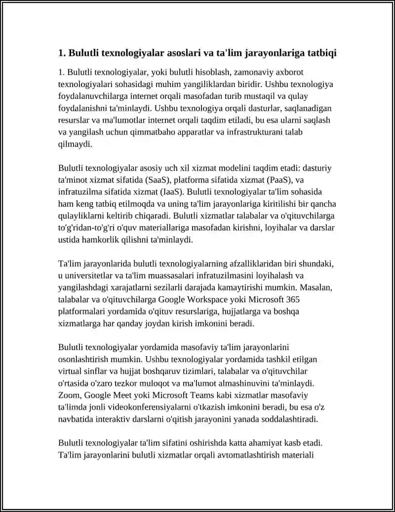 TA'LIM JARAYONLARIDA BULUTLI TEXNALOGIYALARDAN FOYDALANISH 3
