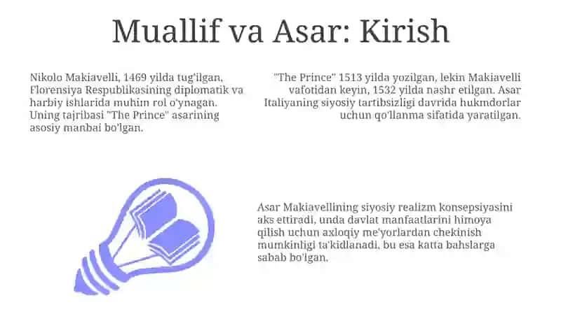 Makiavellining "Xukmron" asari bo'yicha 3