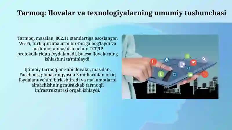 Tarmoq ilova va texnologiyalarning umumiy tushunchasi 3