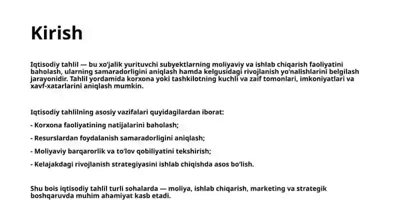 Iqtisodiy tahlilning turlari 3