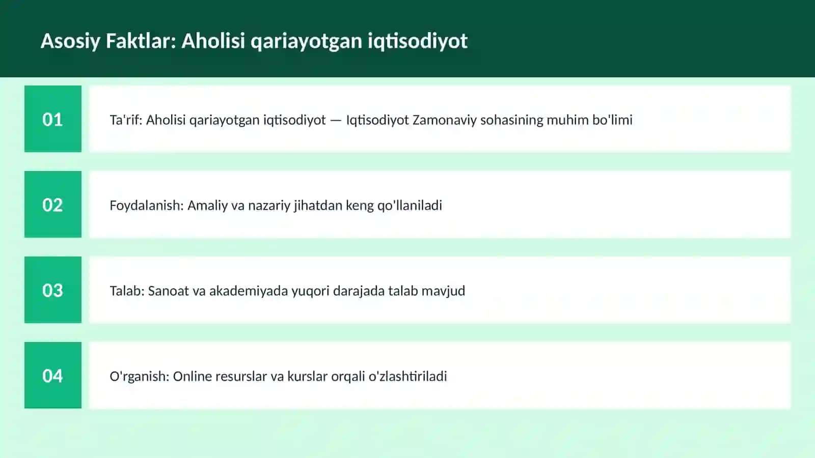 Aholisi qariayotgan iqtisodiyot 3