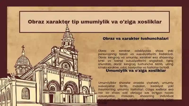 Obraz va xarakter tushunchalari 3