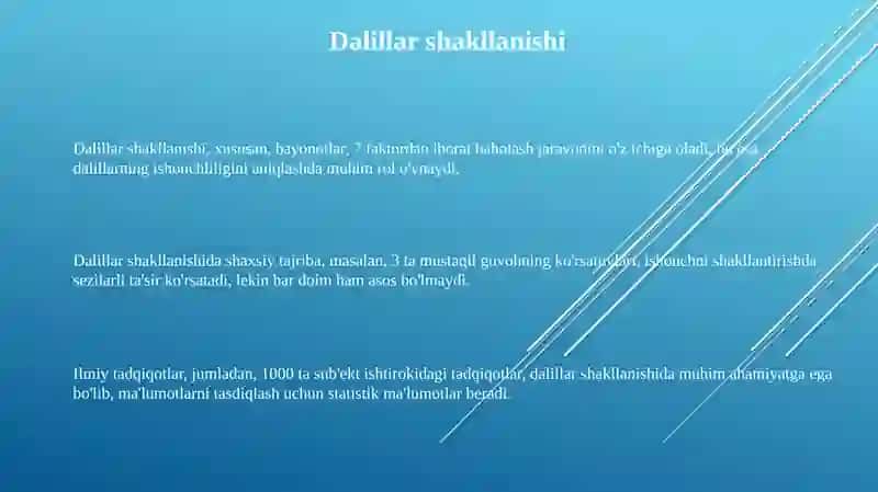 Dalillash va ishonch-e`tiqosning shakllanishi jarayoni 3