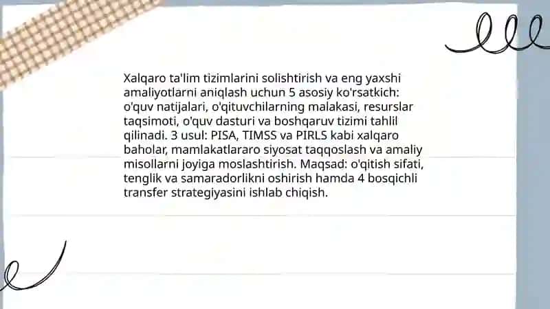 Qiyosiy pedagogikaning xalqaro vazifalari 3