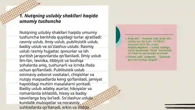 Nutqning uslubiy shakllari 3