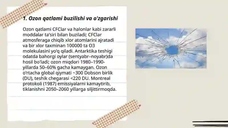 Ozon qatlami muammolari 3