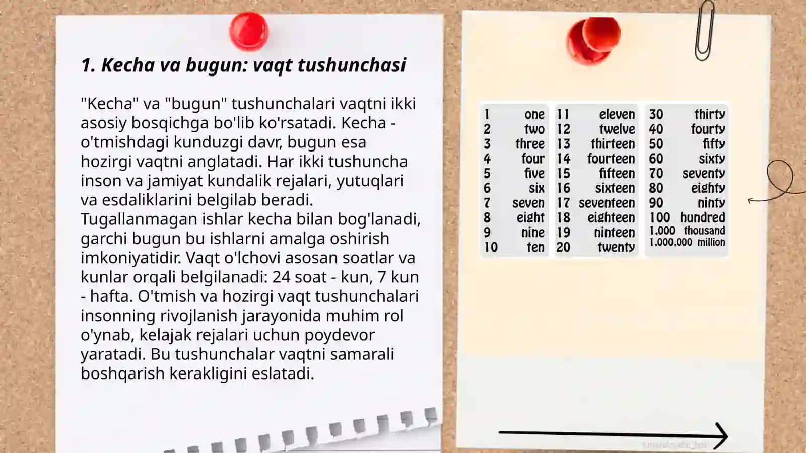 Kecha va bugun: vaqt tushunchasi 3