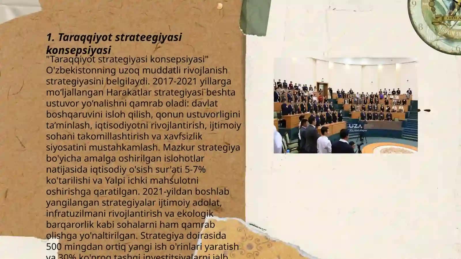 Taraqqiyot strategiyasining 6 yŏnalishi 3