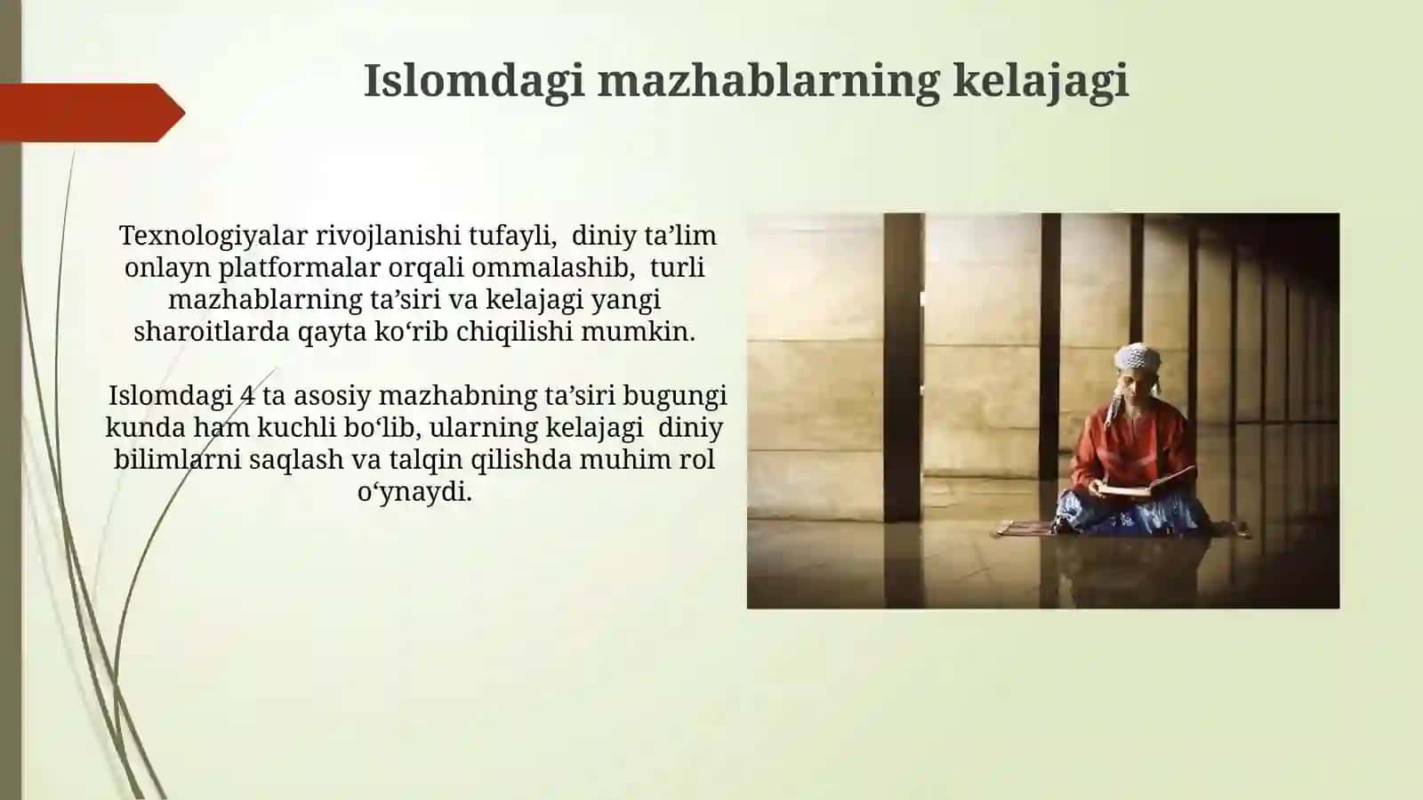 Islomda mazhablarning paydo boʼlishi haqida 3