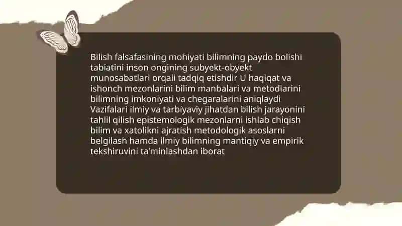 Bilish falsafasi 3