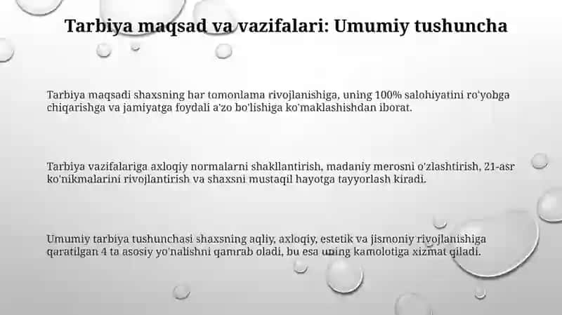 Tarbiyaning maqsad va vazifalari 3