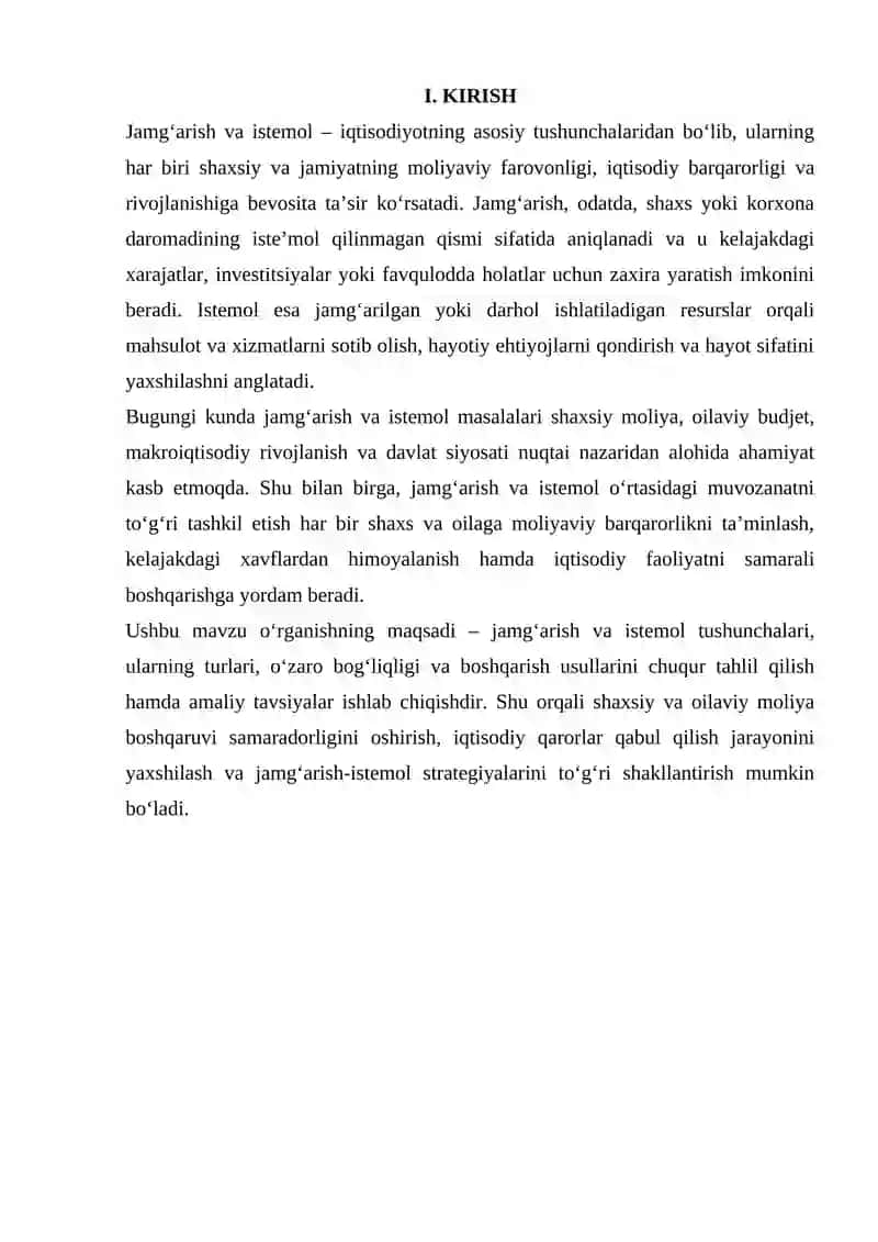 JAMG'ARISH VA ISTEMOL 3