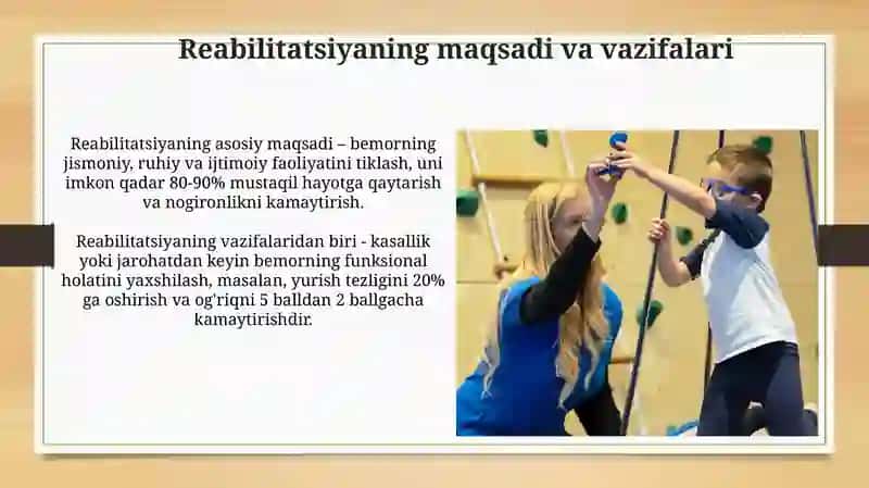 Reabilitatsiya jarayonini tashkil etish 3