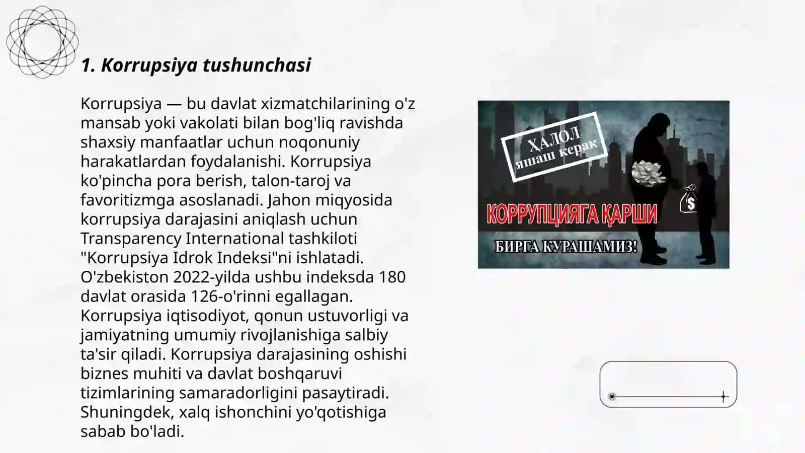 Korrupsiyaning mohiyati va uning oqibatlari 3